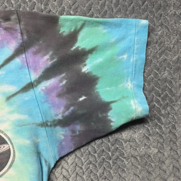 VTG 1991 Liquid Blue Yes Band Tie Dye T-Shirt Men's M Blue Purple Brockum USA - Picture 7 of 12